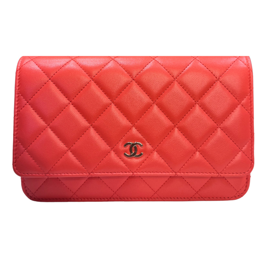 Chanel Caviar Quilted Coral WOC