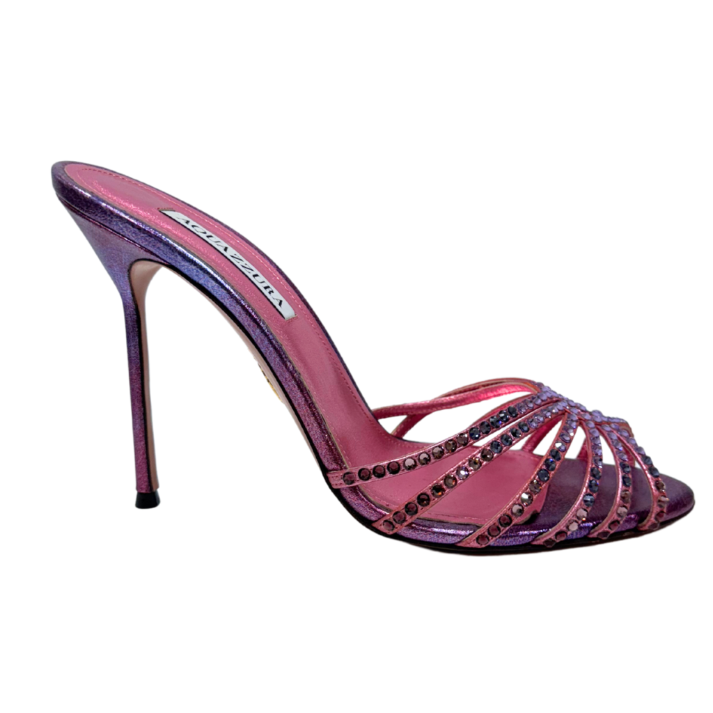 Aquazzura Pink Jewel Detail Shoes, 40