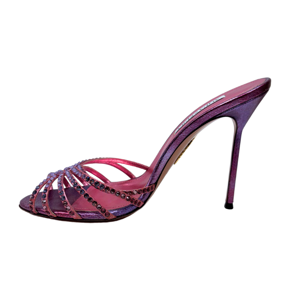 Aquazzura Pink Jewel Detail Shoes, 40