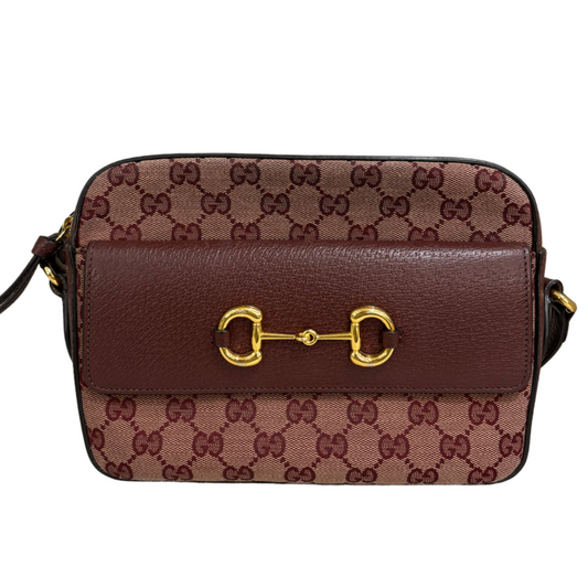 Gucci Brown Canvas 1955 Horsebit Crossbody