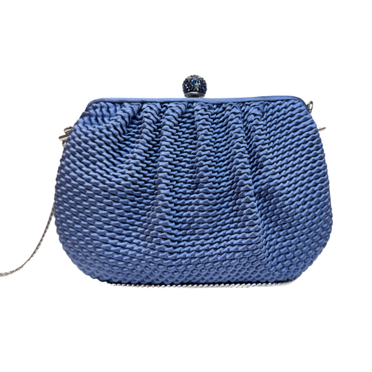 Judith Leiber Blue Satin Bag