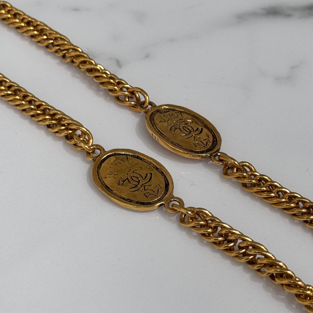 Chanel Gold Coin Necklace