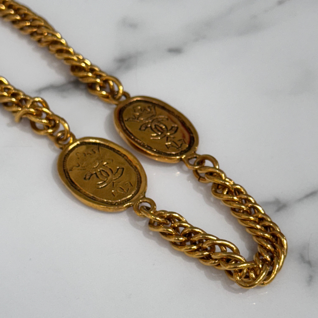 Chanel Gold Coin Necklace