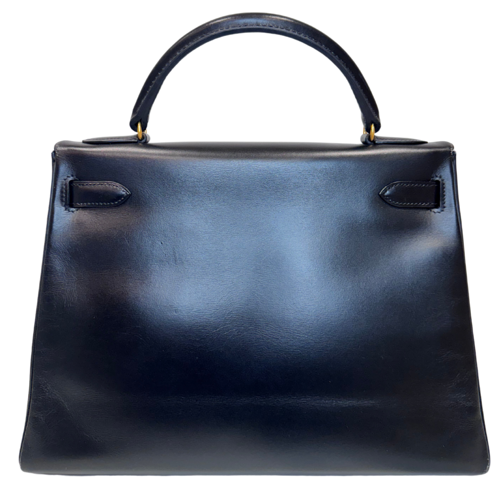 Hermes Black Box Calf Retourne Kelly 32CM (1992)