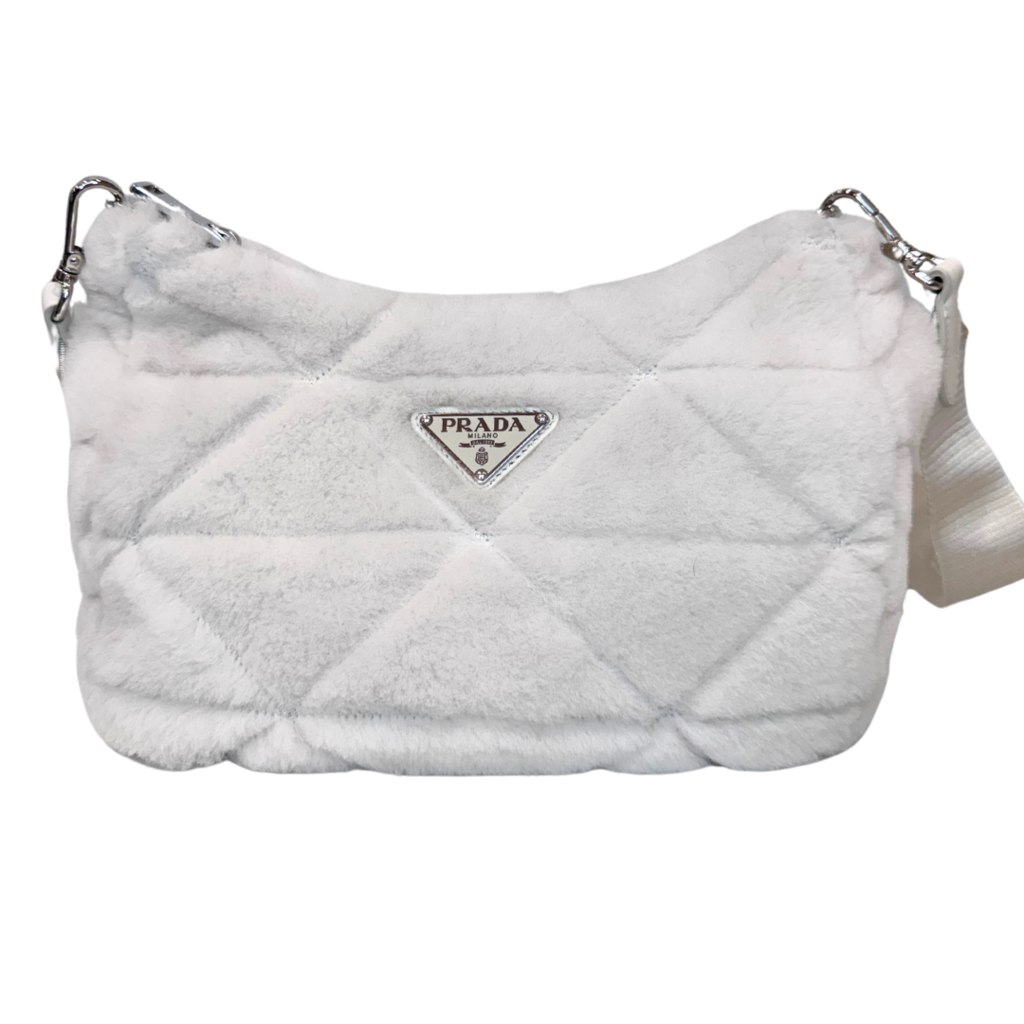 Prada White Shearling Re-Edition NEW