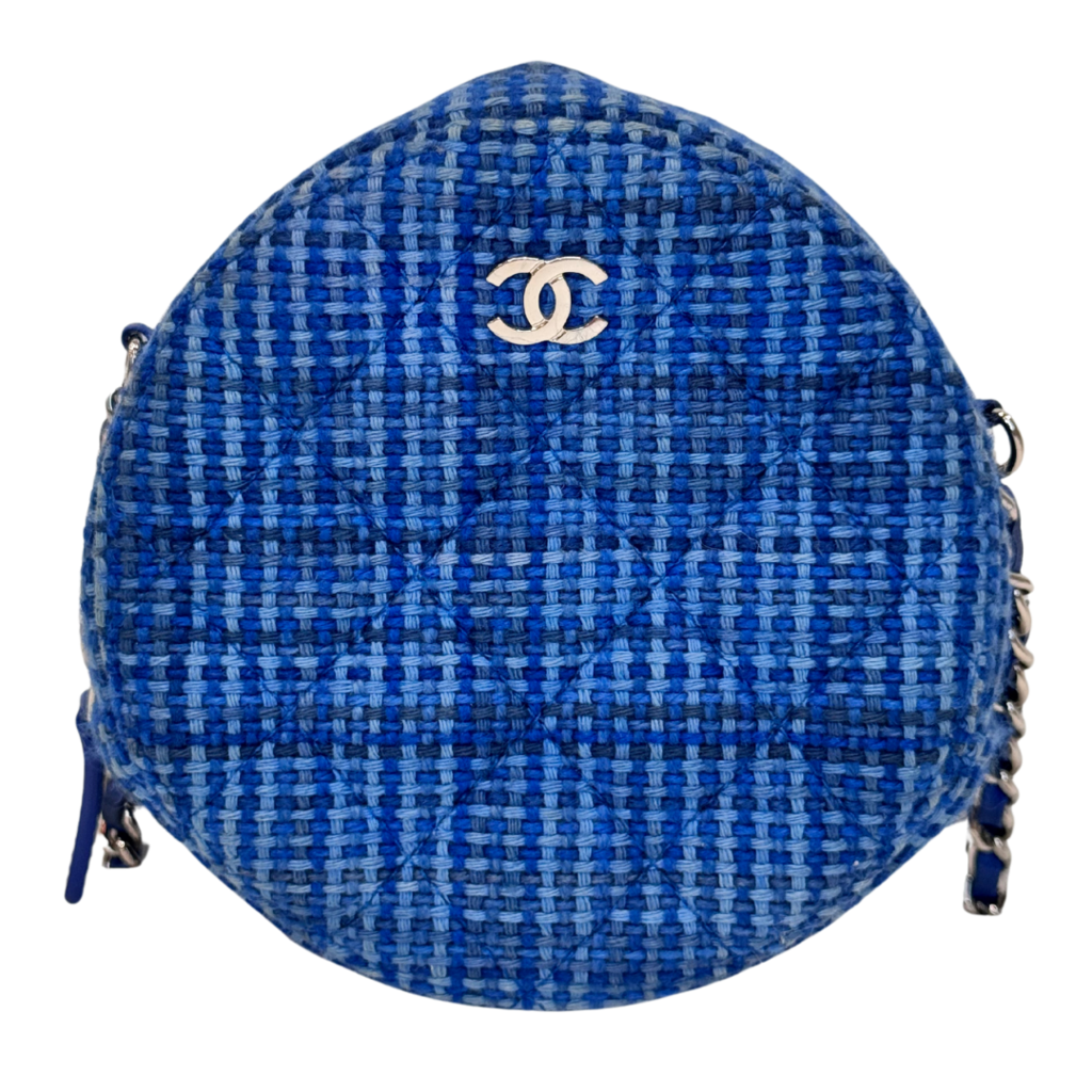 Chanel Tweed Crossbody Blue