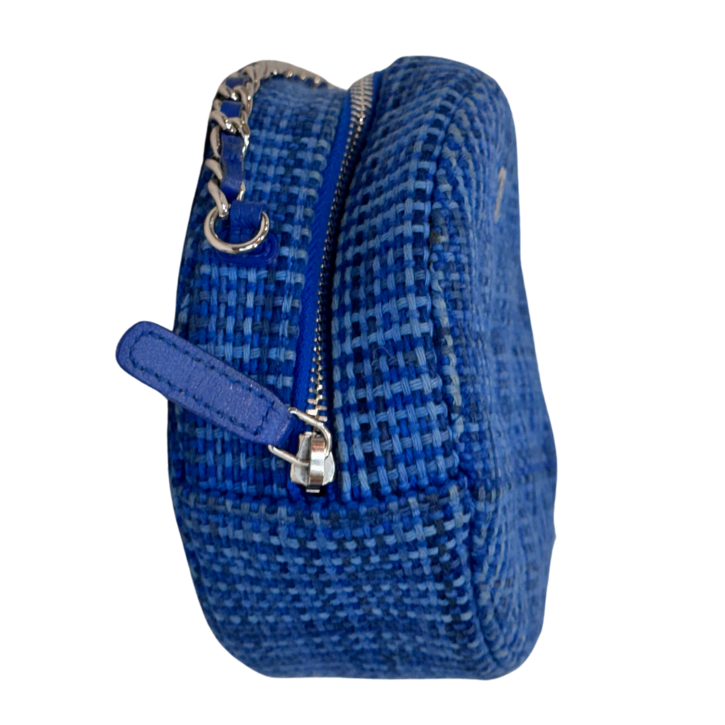 Chanel Tweed Crossbody Blue