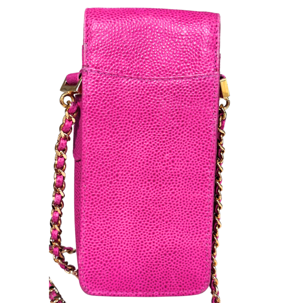 Chanel Pink Caviar Phone Holder Bag