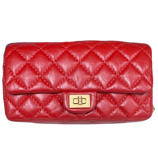 Chanel Red Quilted Reissue Belt Bag