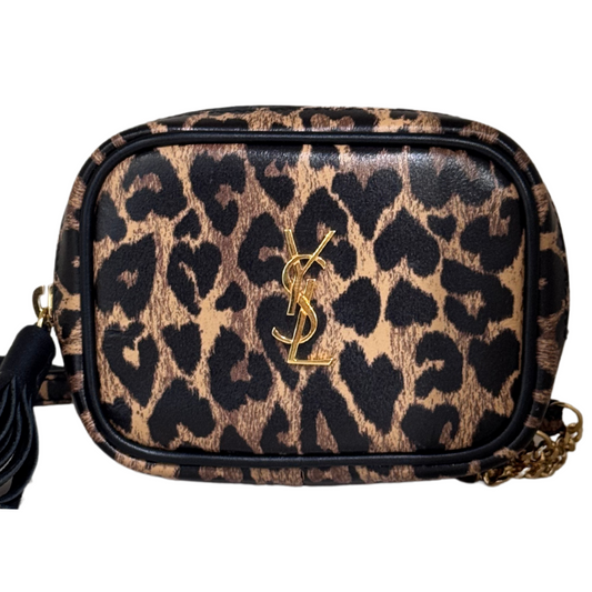 Saint Laurent Leopard Print Baby Lou Bag