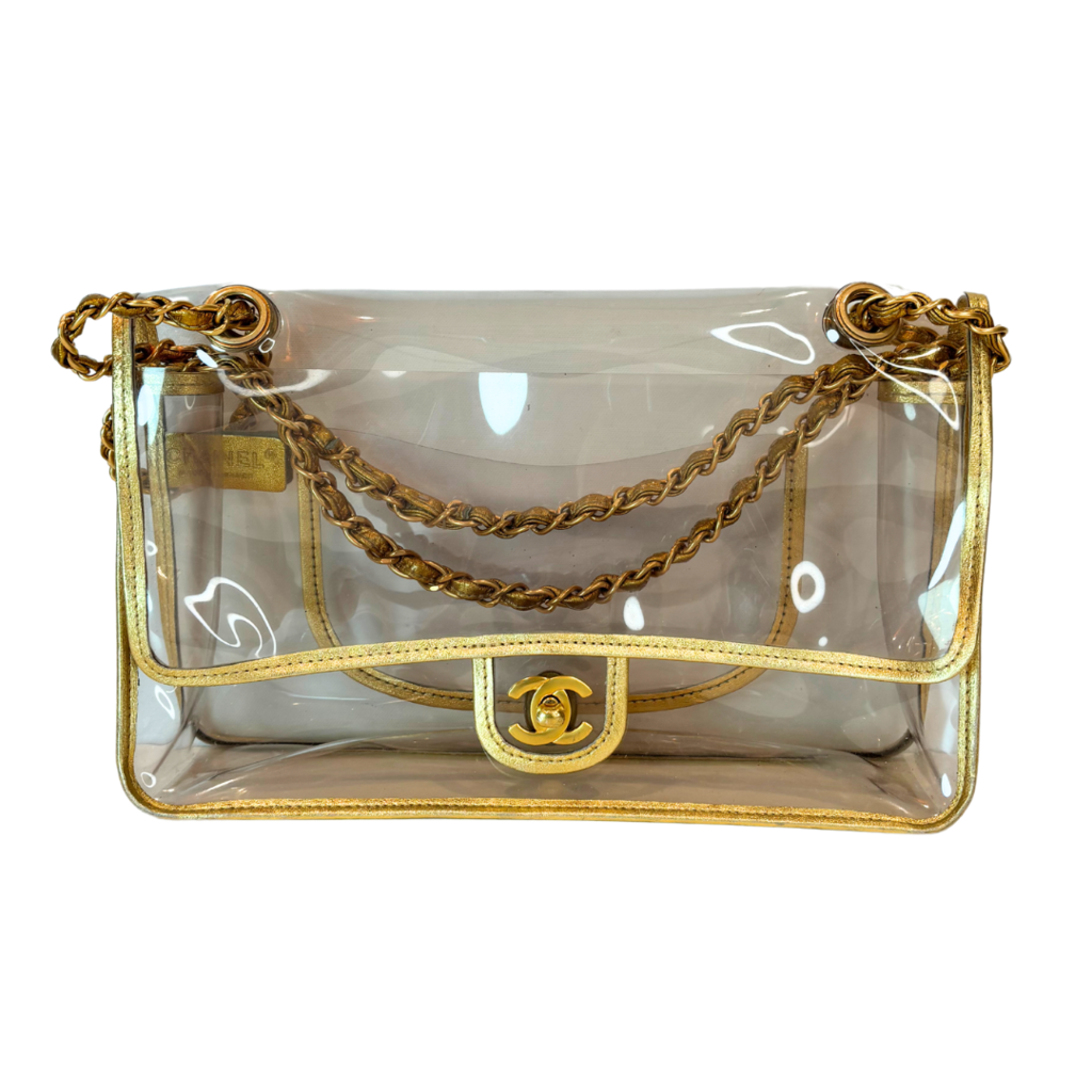 Chanel Gold Edge Clear PVC