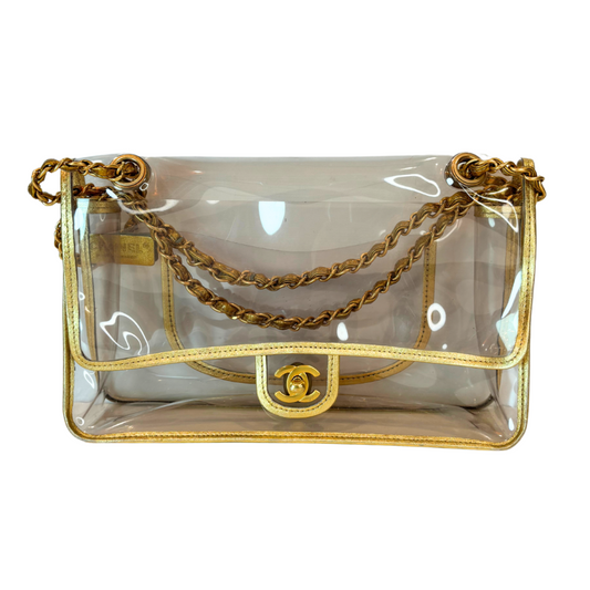 Chanel Gold Edge Clear PVC