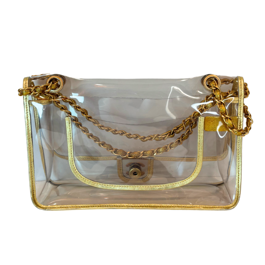 Chanel Gold Edge Clear PVC