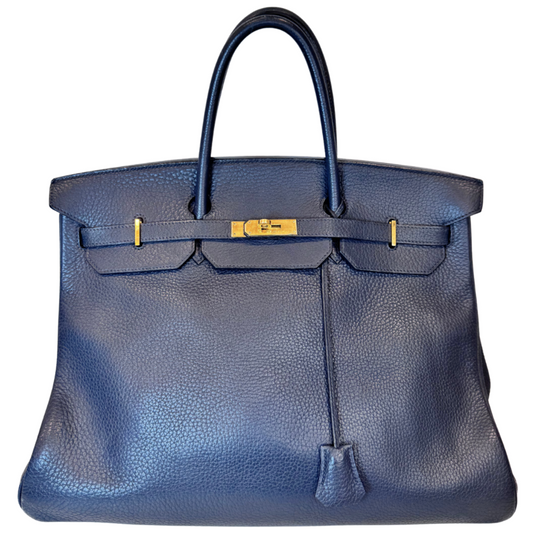 Hermes Birkin Navy Togo Gold HW 40CM (1996)