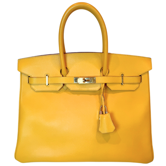 Hermes Birkin Soleil Yellow Epsom Gold HW 35CM