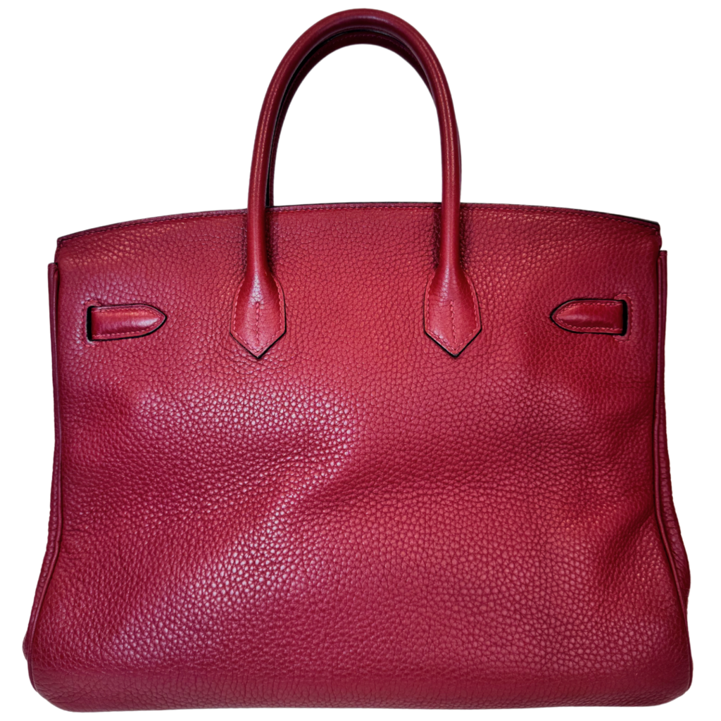 Hermes Birkin Rouge H Clemence Gold HW 35