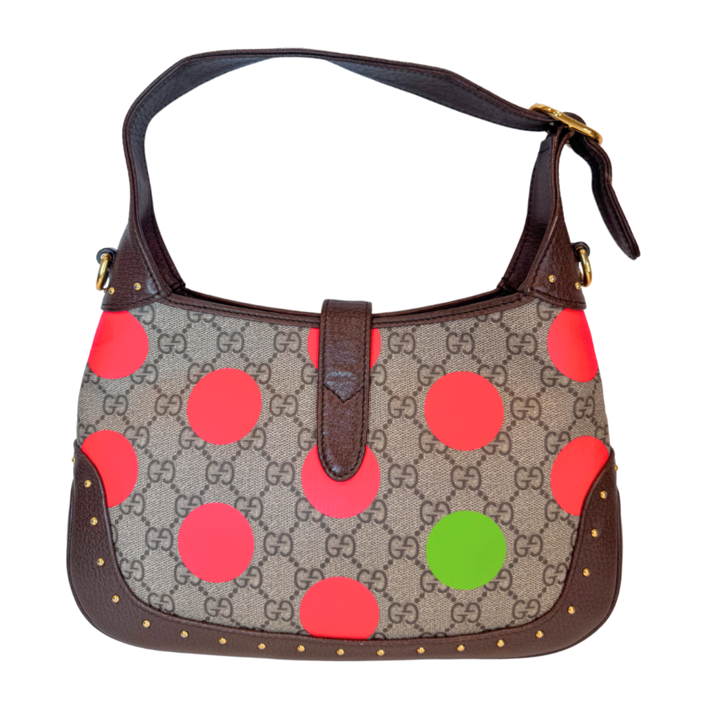 Gucci Polka Dot Brown GG Jackie Bag