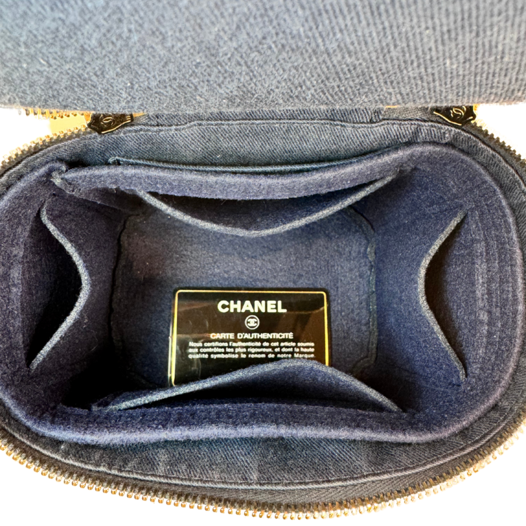 Chanel Denim Blue Vanity with Insert