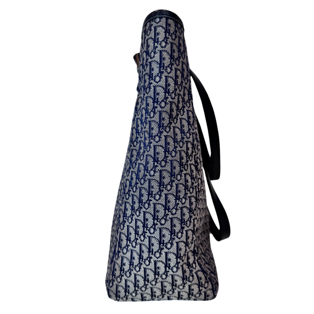 Dior Navy Trotter Canvas Tote Bag