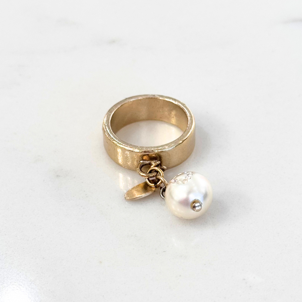 Chanel Pearl Drop Ring