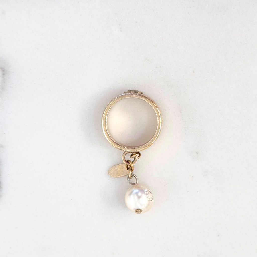 Chanel Pearl Drop Ring