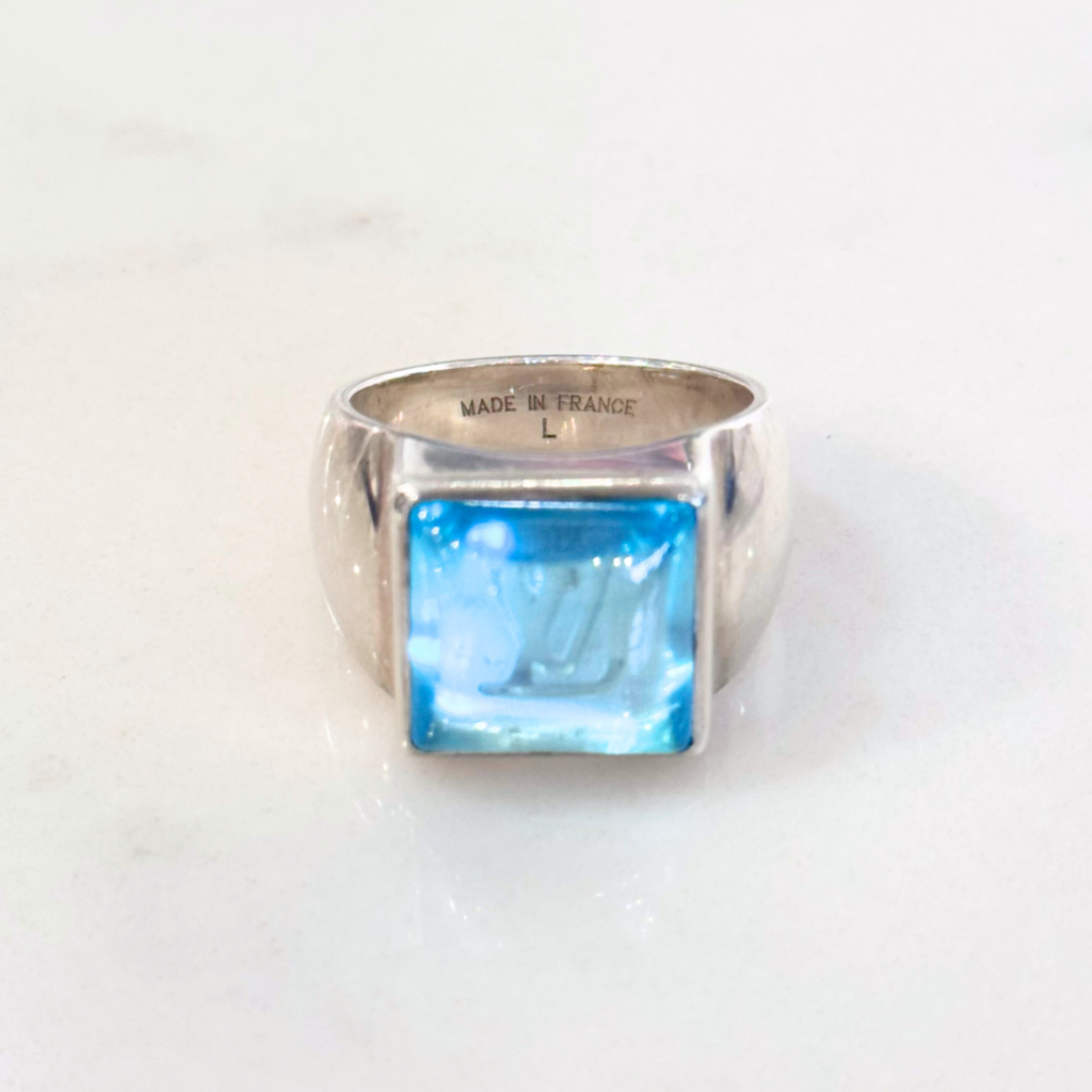 Louis Vuitton Blue and Silver Ring