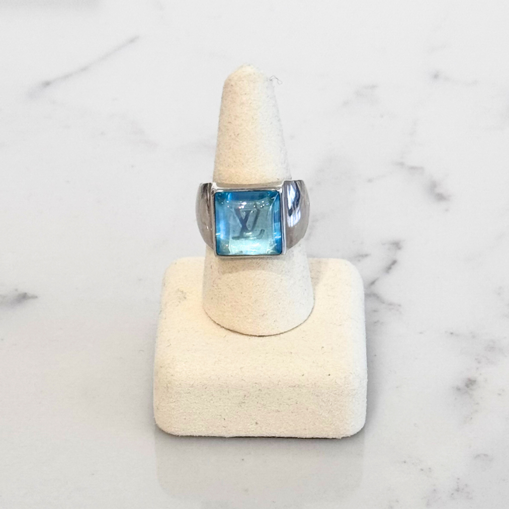 Louis Vuitton Blue and Silver Ring