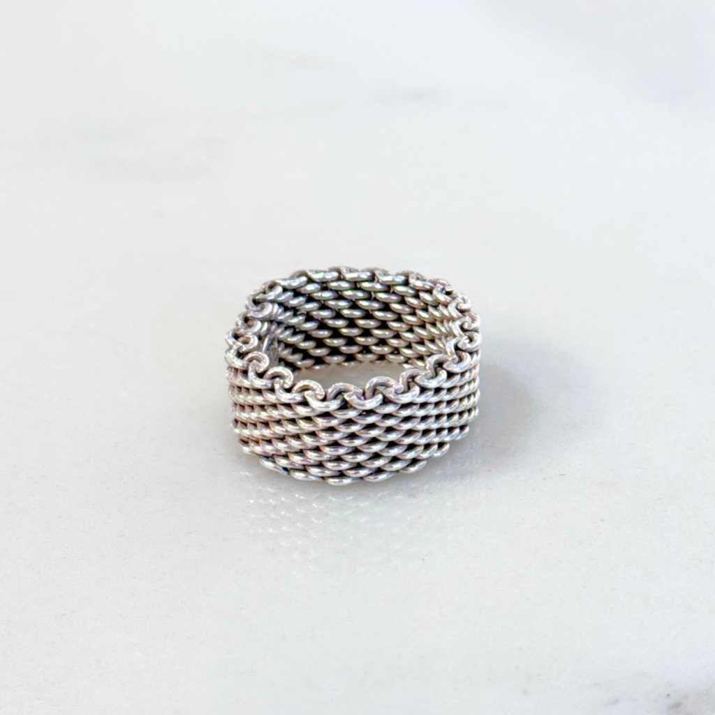 Tiffany & Co Silver Mesh Ring