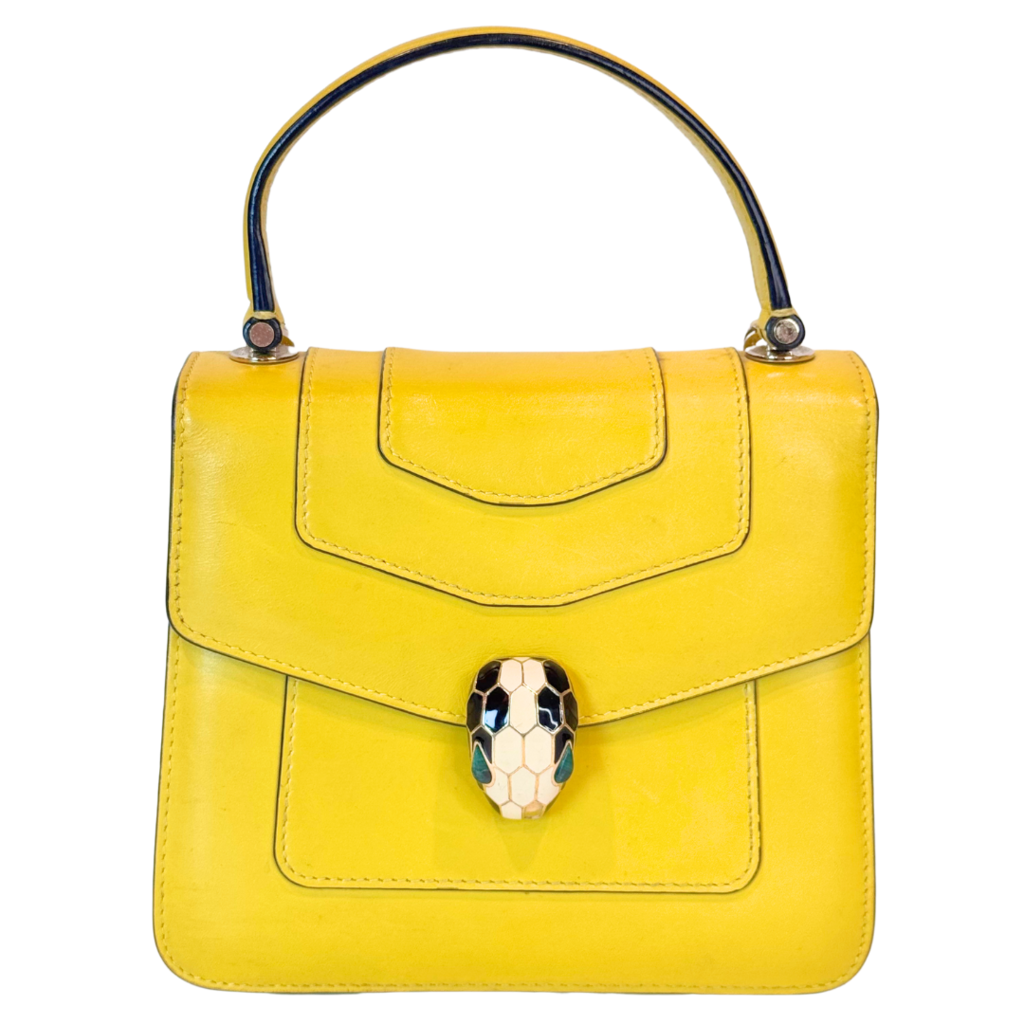 Bvlgari Yellow Serpenti Chain Shoulder Bag