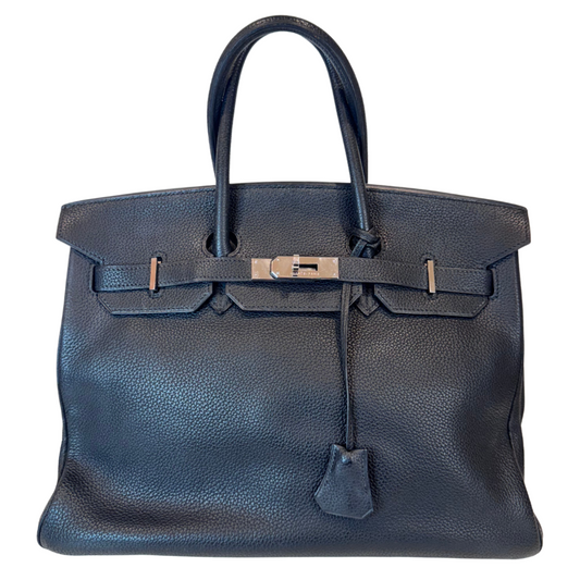 Hermes Birkin Black Clemence Paladium HW 35CM (2002)