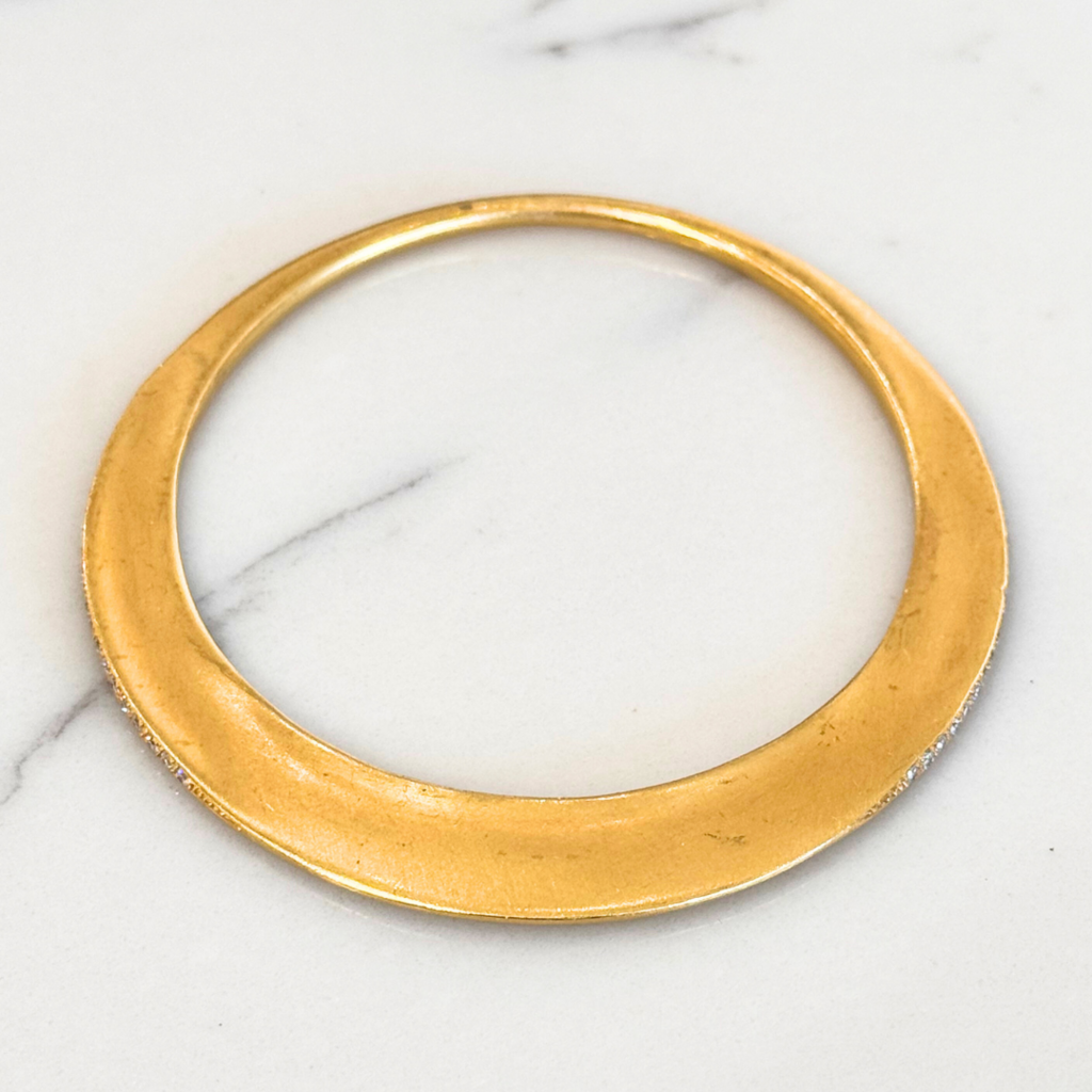 Mouwad 22k Gold Flat Bangle