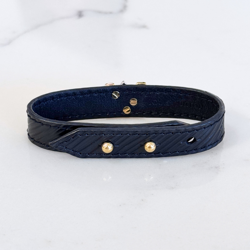 Louis Vuitton Black Leather Bracelet