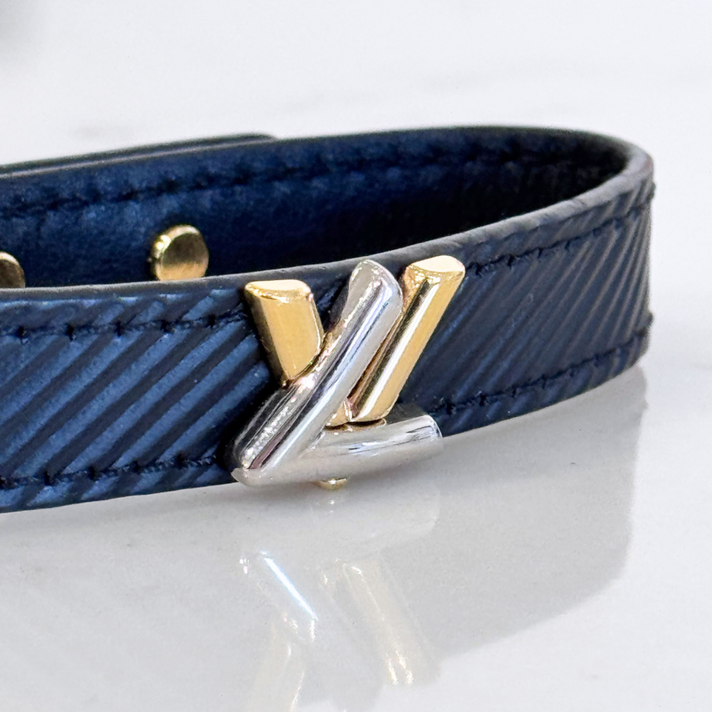 Louis Vuitton Black Leather Bracelet