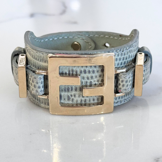 Fendi Green Snake Buckle Bracelet