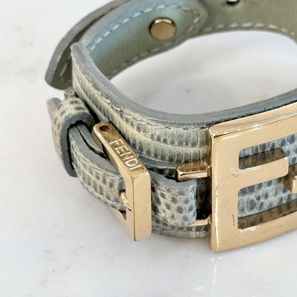 Fendi Green Snake Buckle Bracelet