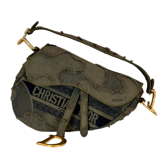 Dior Green Khaki Saddle Shoulder Bag