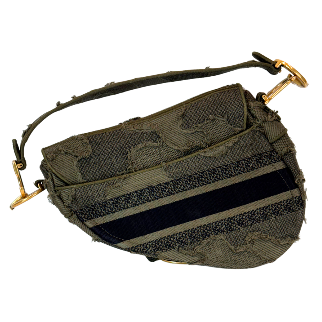 Dior Green Khaki Saddle Shoulder Bag