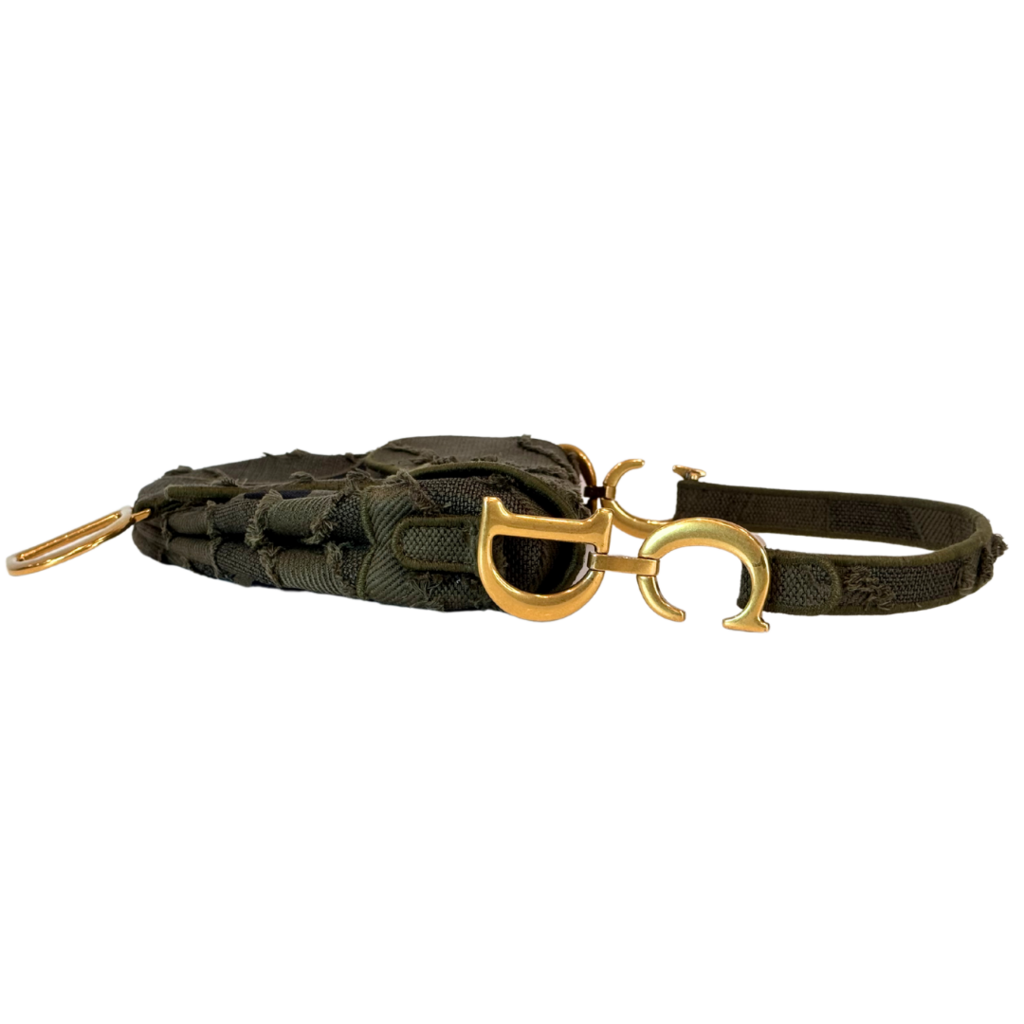 Dior Green Khaki Saddle Shoulder Bag