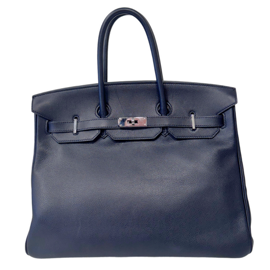 Hermes 2009 Black Swift Birkin 35 SHW