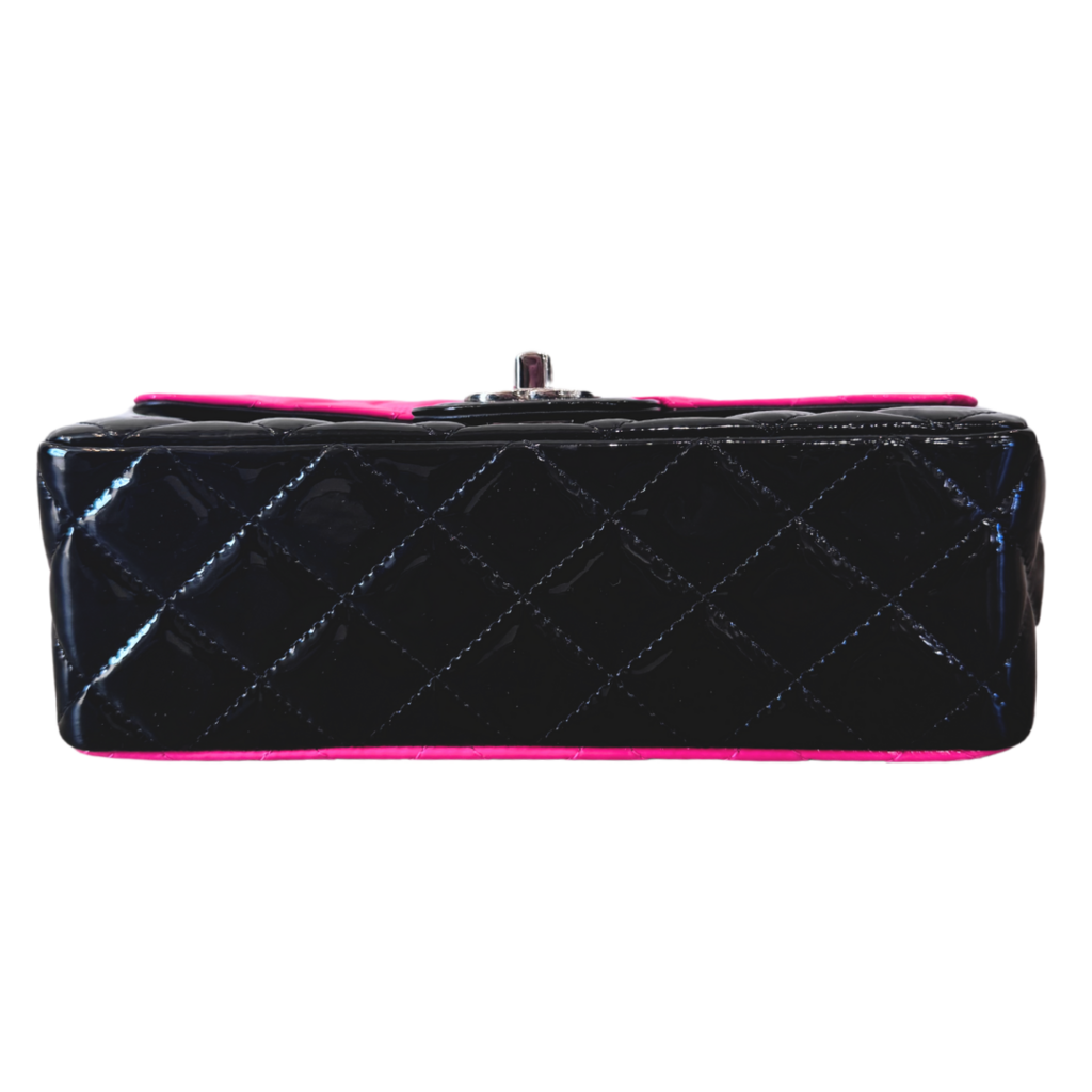 Chanel Patent Black Pink Small Flap