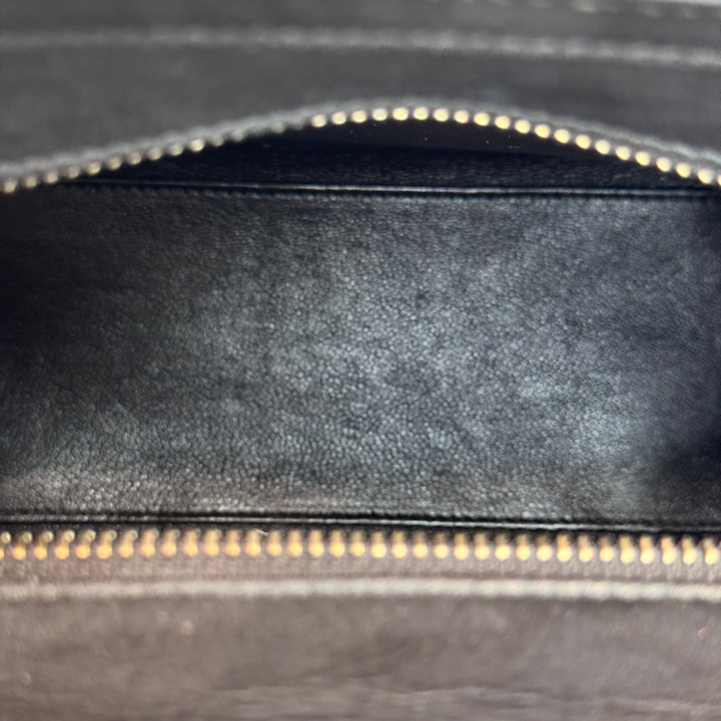 Celine Black & Blue Leather Nano Luggage Tote