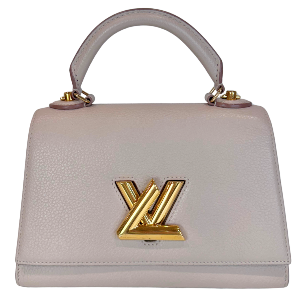 Louis Vuitton Beige Leather Twist Shoulder Bag