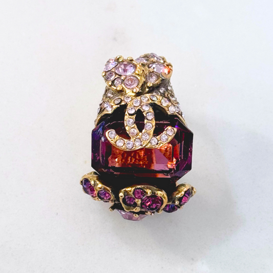 Chanel 2004 Purple Camelia Ring
