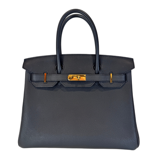 Hermes Black 30 Birkin Gold Hardware