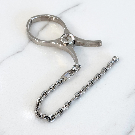 Hermès Silver Palladium Glove Clip