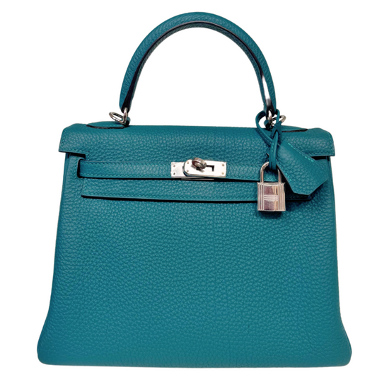 Hermes Kelly Malachite Togo 25CM Palladium HW