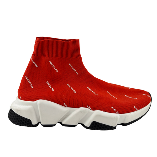 Balenciaga Knit Sock Logo Speed Trainer Sneaker, 37