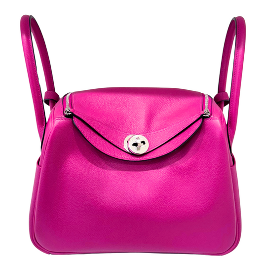 Hermès Lindy Rose Togo 26CM Palladium HW