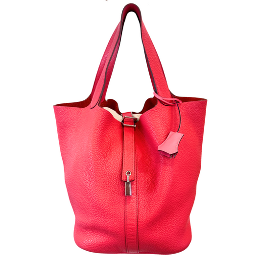 Hermès Coral Pink Pictoin 26CM Palladium HW