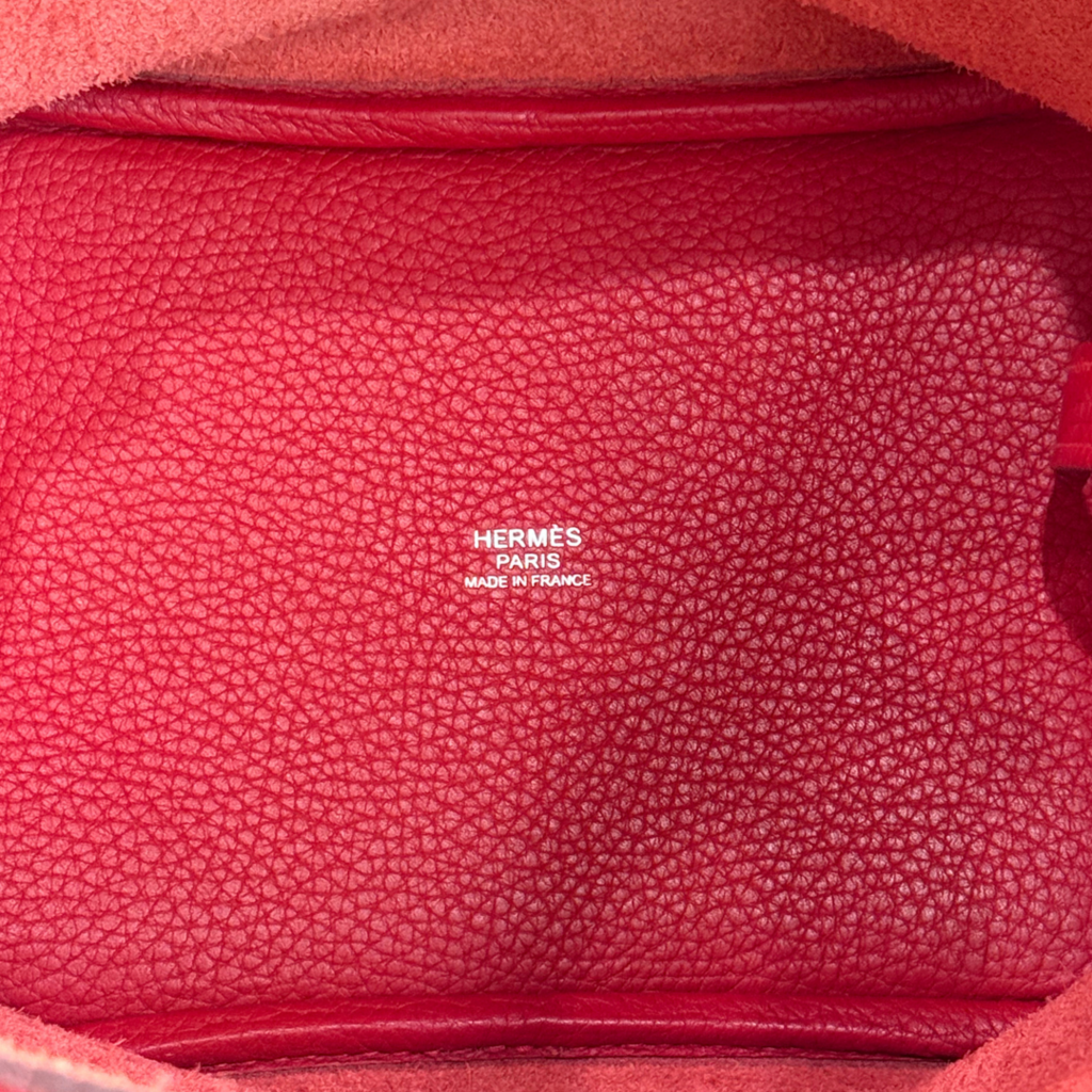 Hermès Red Clemence Picotin 18CM Palladium HW